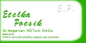 etelka pocsik business card